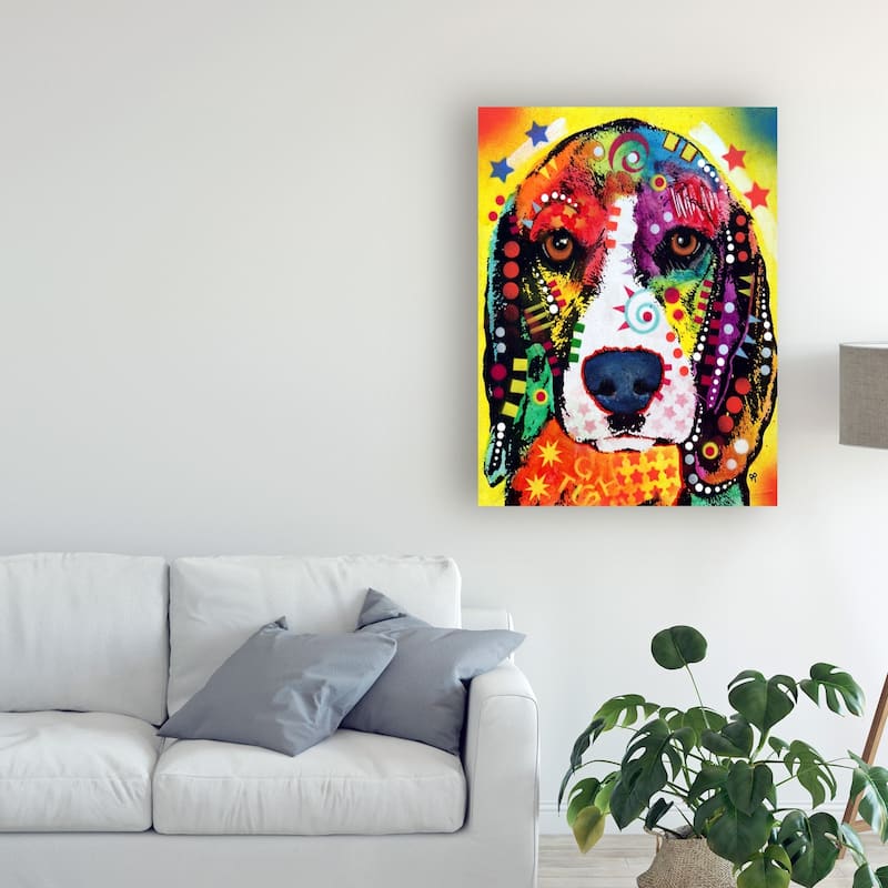 Dean Russo 'Beagle Face' Canvas Art - On Sale - Bed Bath & Beyond ...