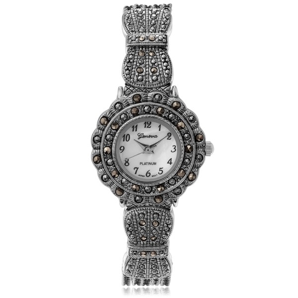 Shop Geneva Womens Marcasite Antique Inspired Watch Free Shipping On Orders Over 45 