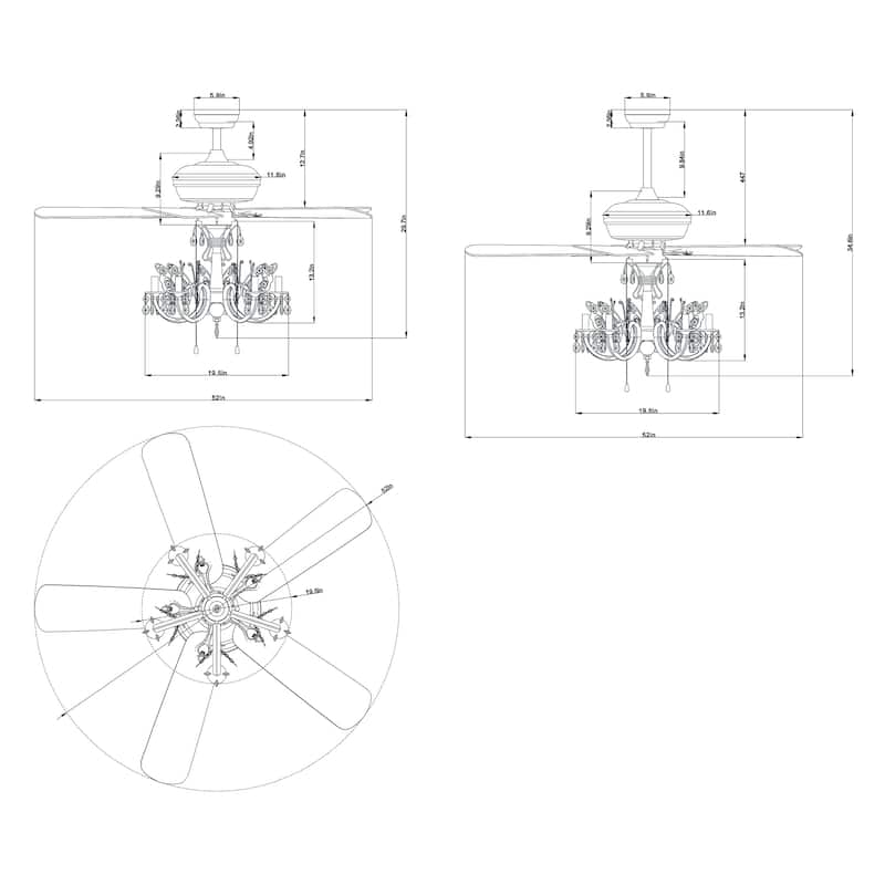 Silver Orchid Finlayson 52-inch 5-light Chrome Lighted Ceiling Fan with Reversible Blades