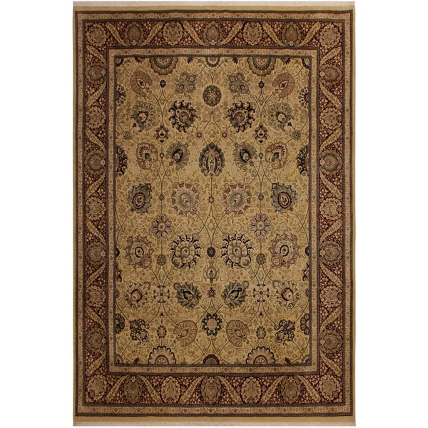 Pak-Persian Verda Ivory/Red Wool Rug (8'0 x 10'2) - 8 ft. 0 in. x 10 ft. 2 in.