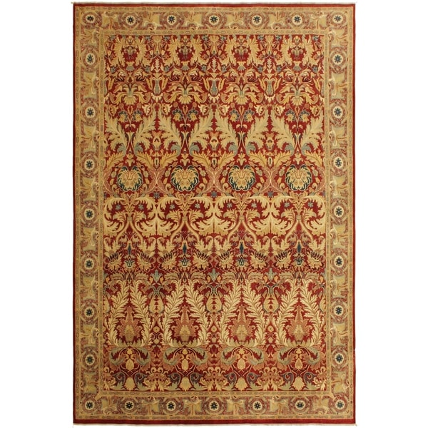 Istanbul Elisa Red/Tan Wool Rug (10'0 x 13'8) - 10 ft. 0 in. x 13 ft. 8 in.