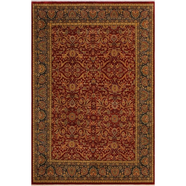 Istanbul Geneva Red/Blue Wool Rug (7'11 x 10'4) - 7 ft. 11 in. x 10 ft. 4 in.