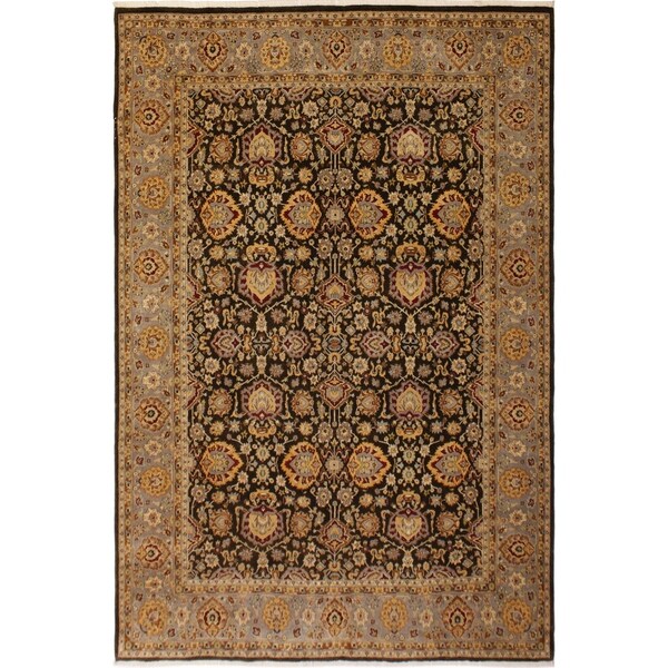 Istanbul Mari Brown/Lt. Gray Wool Rug (9'2 x 12'2) - 9 ft. 2 in. x 12 ft. 2 in.