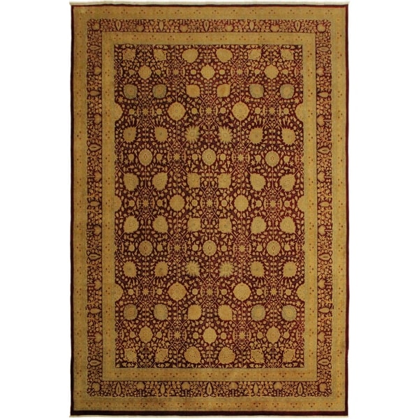 Istanbul Effie Drk. Red/Drk. Red Wool Rug (10'1 x 14'3) - 10 ft. 1 in. x 14 ft. 3 in.