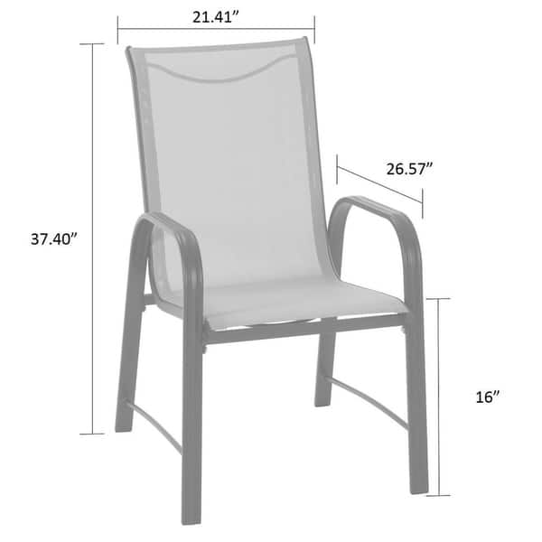 COSCO Outdoor Living Steel Patio Dining Chairs, 6-Pack - Bed Bath ...