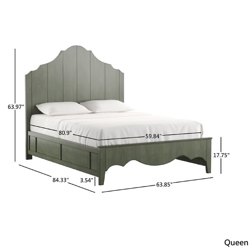 Ediline Antique-finish Scalloped Platform Storage Bed by iNSPIRE Q Classic