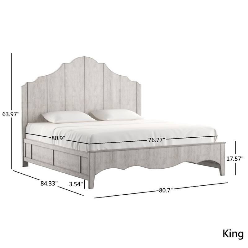 Ediline Antique-finish Scalloped Platform Storage Bed by iNSPIRE Q Classic