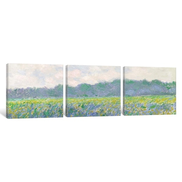 Field of Yellow Irises by Claude Monet Giclee Fine Art Print Repro on Canvas