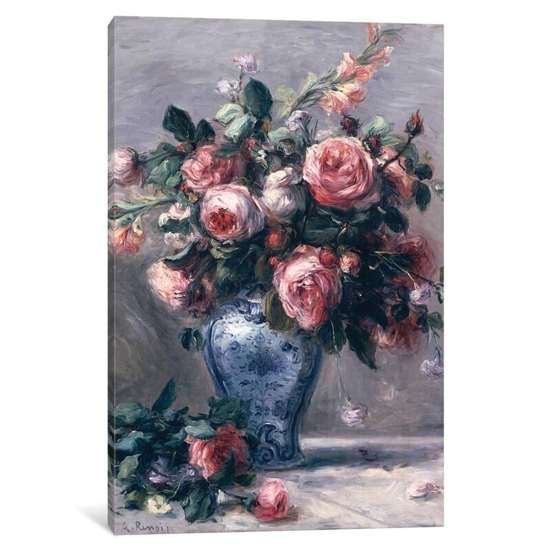 iCanvas "Vase of Roses " by Pierre-Auguste Renoir