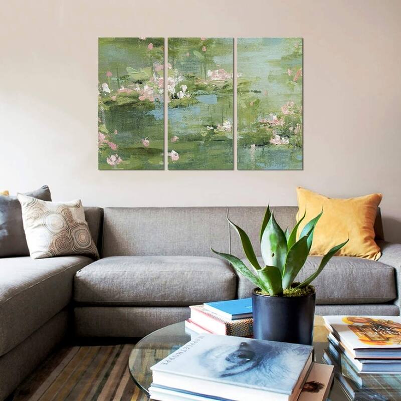 iCanvas "Celadon Waterlillies I" by Carol Robinson