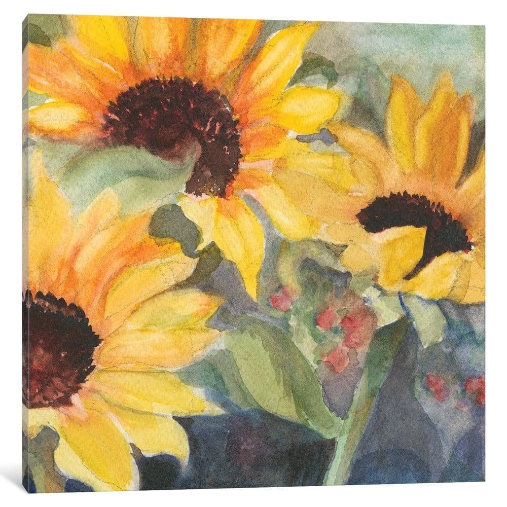 iCanvas 'Sunflowers In Watercolor II' by Sandra Iafrate