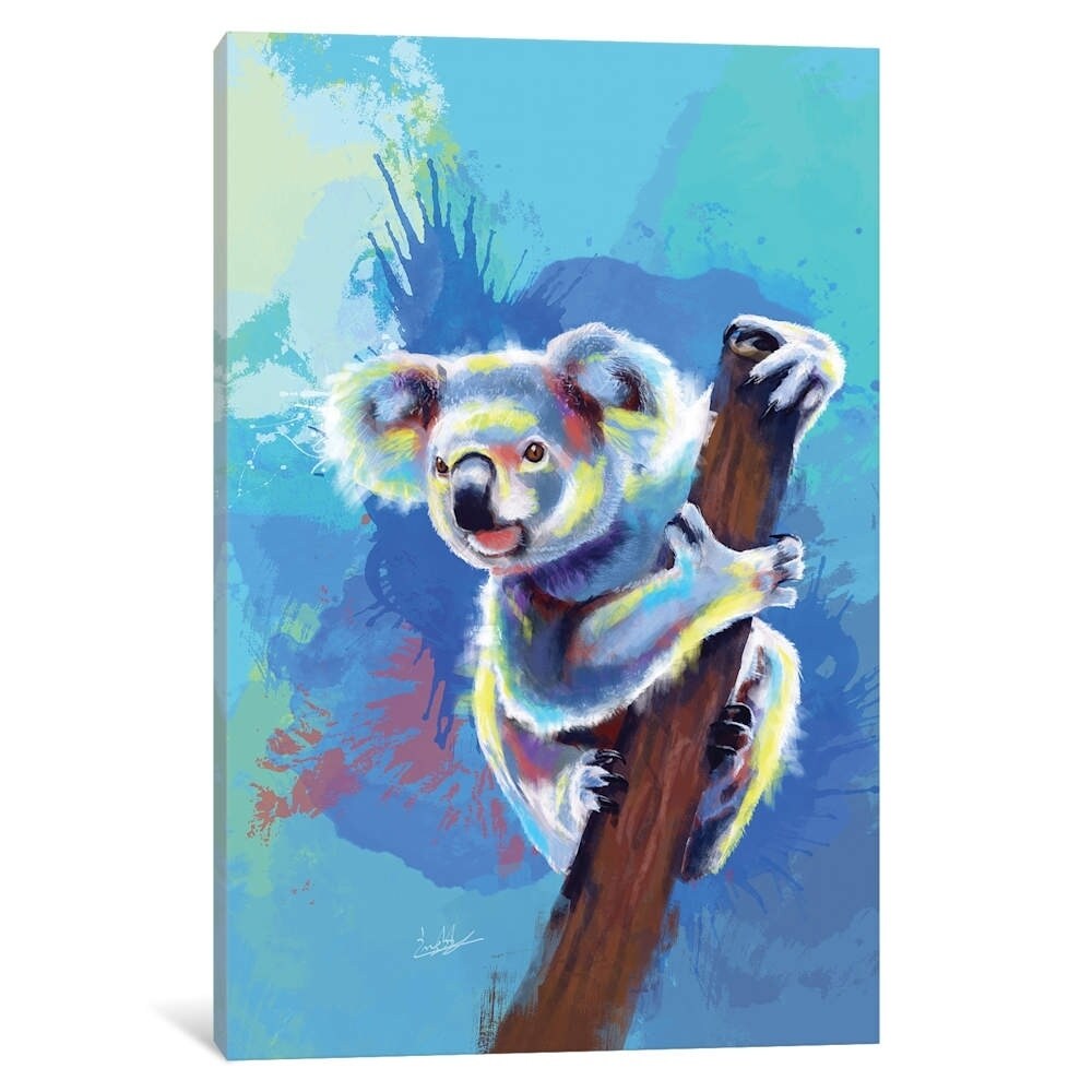 Colorful Koala, Stretched Canvas