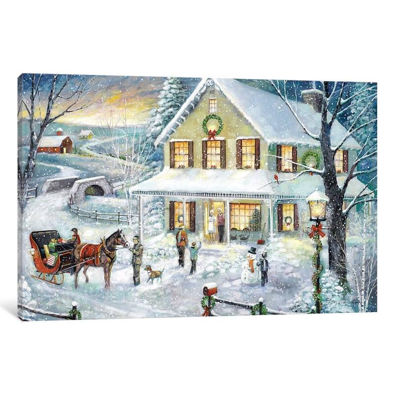 iCanvas "Christmas Visit" by Ruane Manning