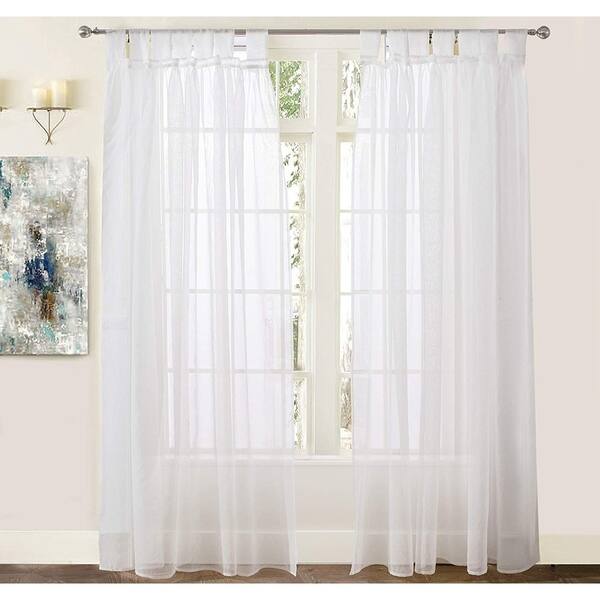 Shop Driftaway Vintage Ruffle White Sheer Window Curtain Panel