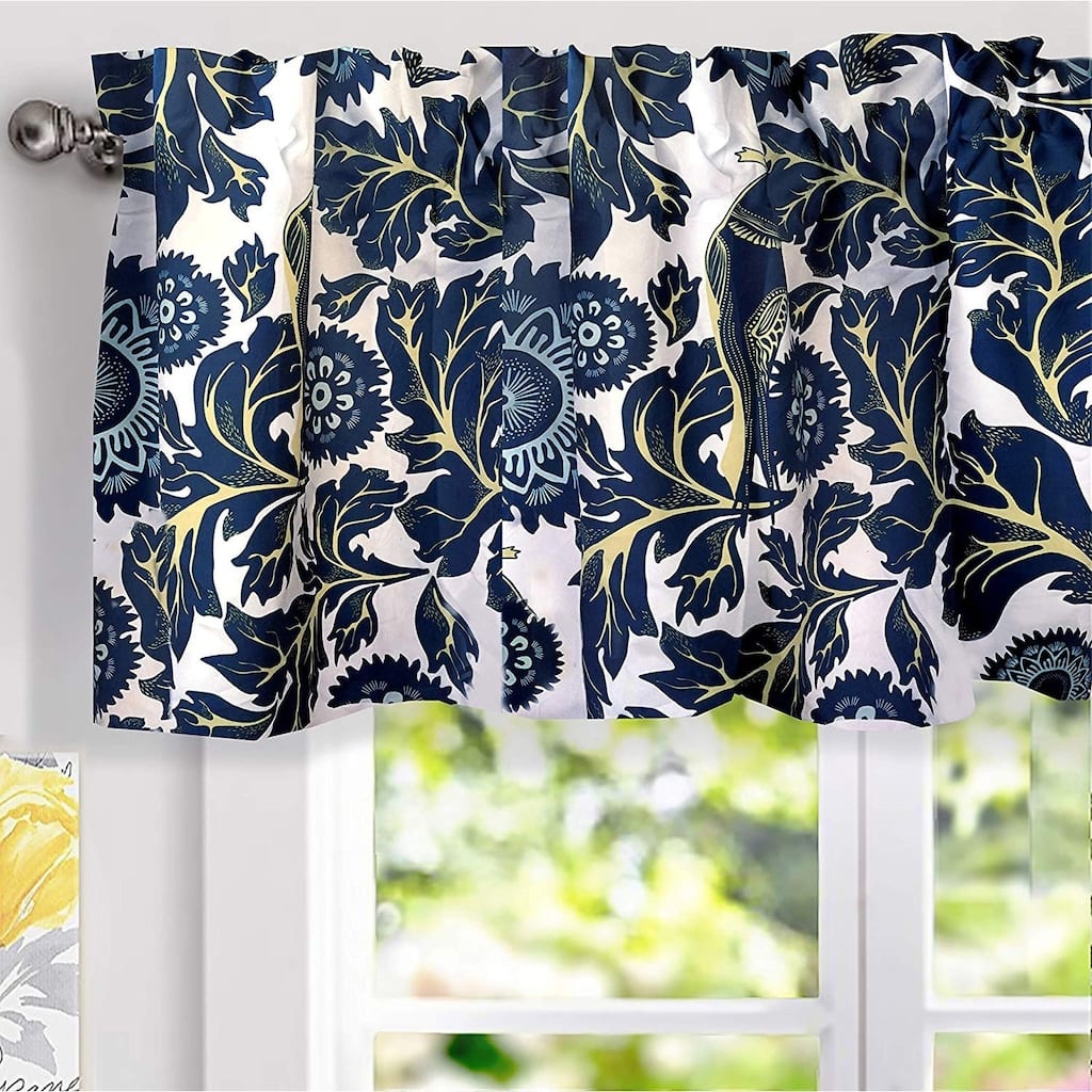 Porch & Den Eyres Floral Thermal-insulated Window Valance