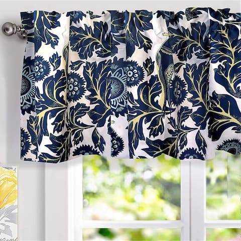 Porch & Den Eyres Floral Thermal-insulated Window Valance