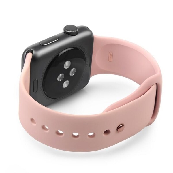 apple watch space grey with pink band