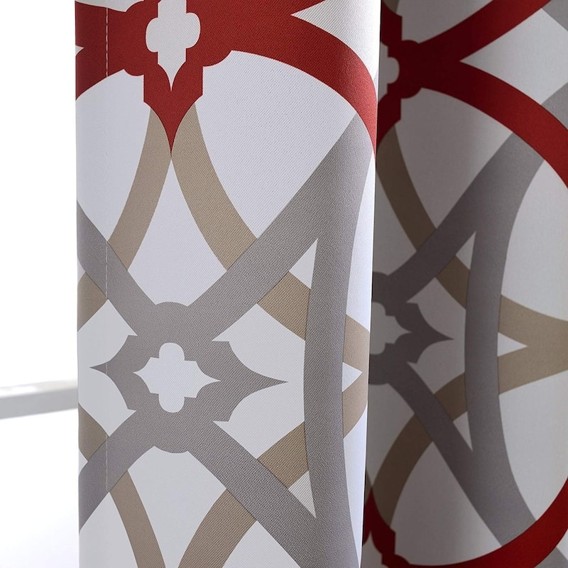 Carson Carrington Jarvenpaa Geo Trellis Pattern Tie-up Shade