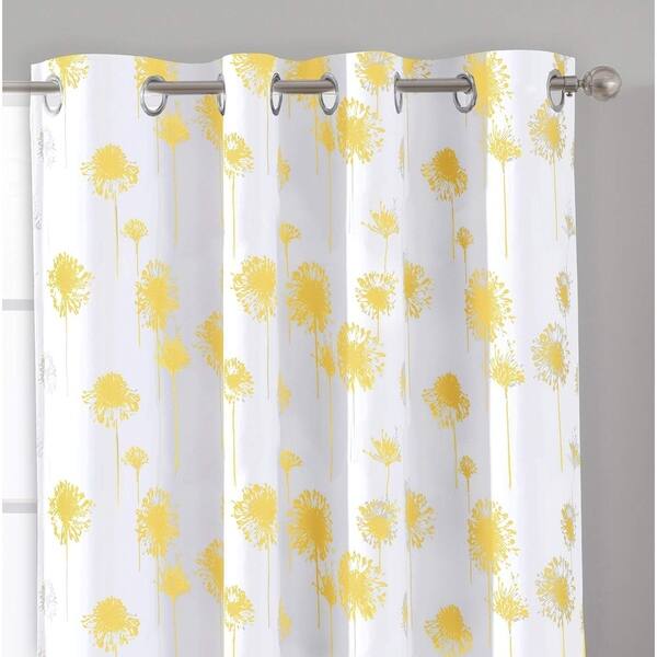 Shop Porch Den Nelly Dandelion Lined Blackout Curtain Panel Pair
