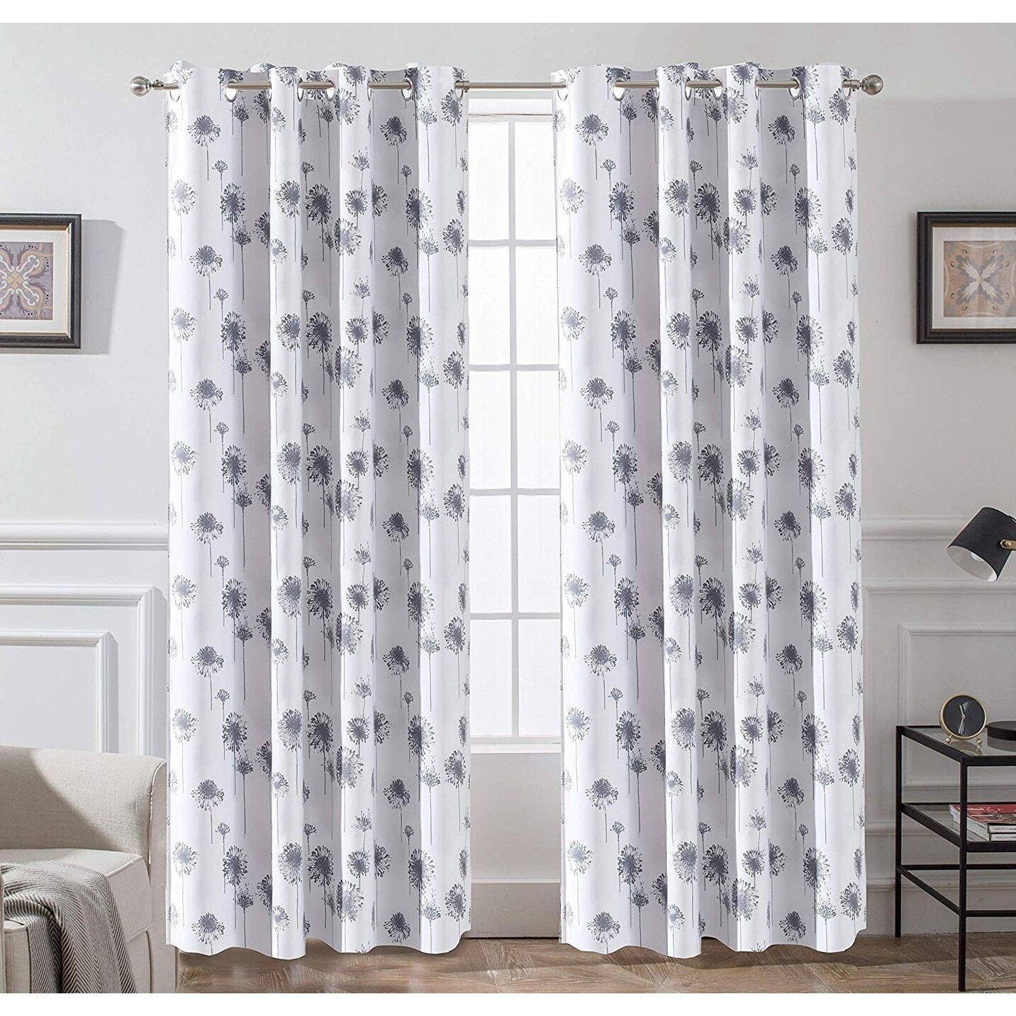 Shop Porch Den Nelly Dandelion Lined Blackout Curtain Panel Pair