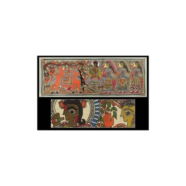 Shop Handmade Krishna The Cowherd Madhubani Painting India