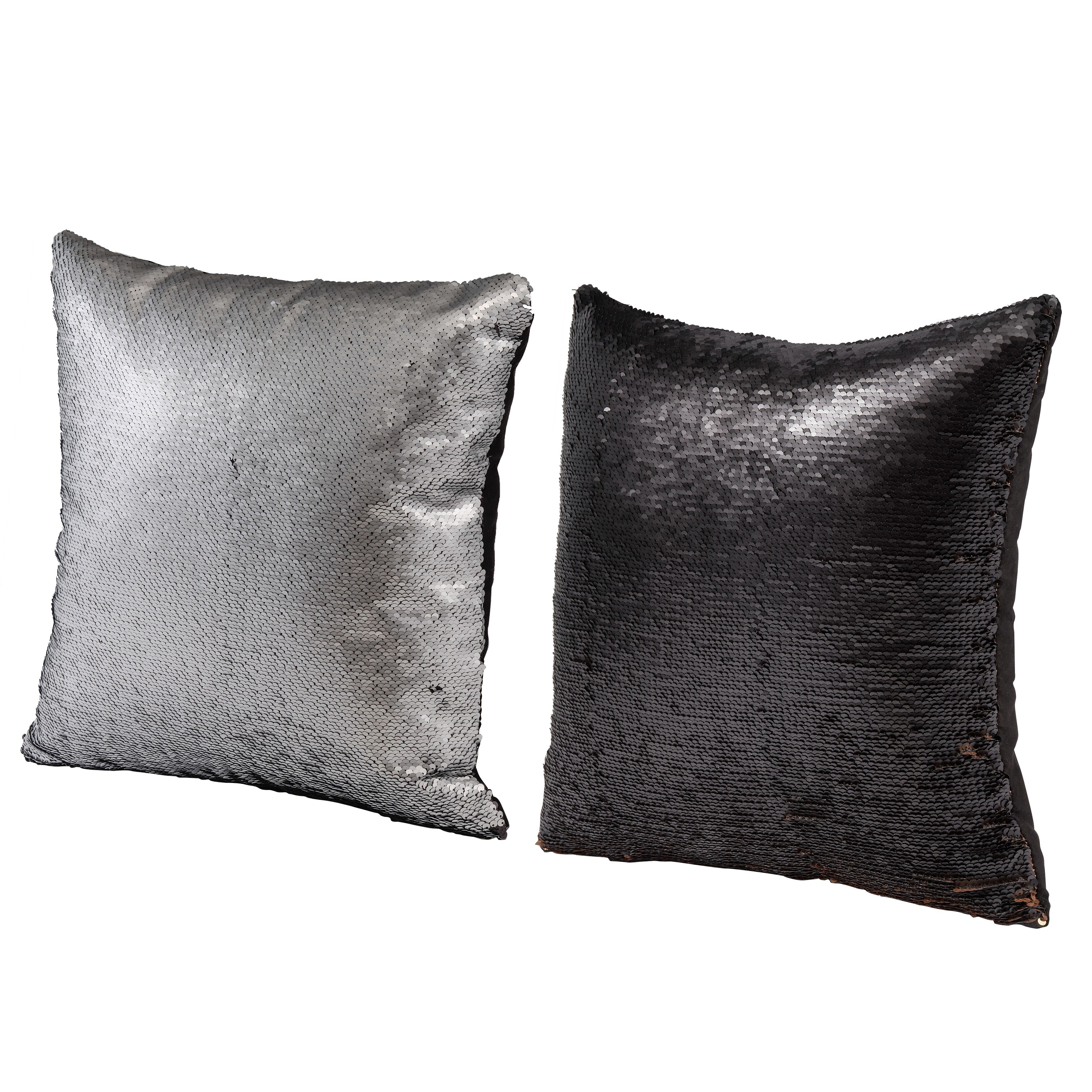 Shop Vintage 16 Inch Silver Glamour Throw Pillows Set Of 2 On