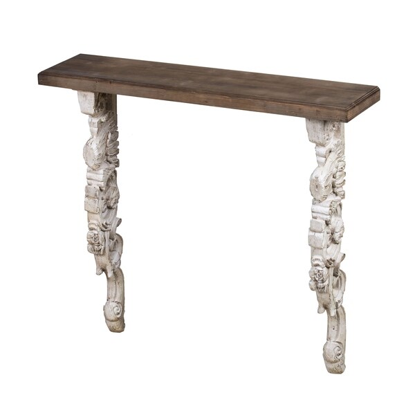 Clic Vintage Natural And White Fir Wood Wall Shelf Free Clic Vintage Natural And White Fir Wood Wall Shelf