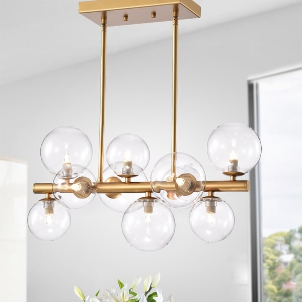 Chandelier with clear on sale glass shades