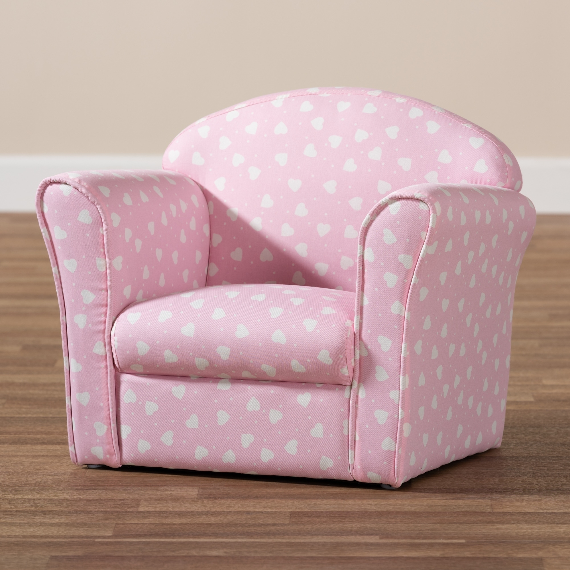 Pink patterned online armchair