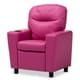 preview thumbnail 2 of 8, Contemporary Magenta Pink Faux Leather Recliner