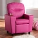 preview thumbnail 8 of 8, Contemporary Magenta Pink Faux Leather Recliner