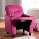 preview thumbnail 9 of 8, Contemporary Magenta Pink Faux Leather Recliner
