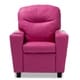 preview thumbnail 4 of 8, Contemporary Magenta Pink Faux Leather Recliner