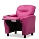 preview thumbnail 3 of 8, Contemporary Magenta Pink Faux Leather Recliner