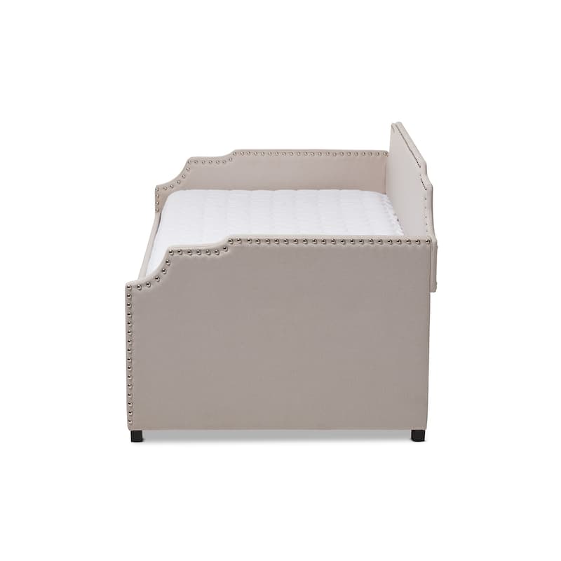 Contemporary Twin Size Daybed with Roll Out Trundle Guest Bed