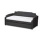 preview thumbnail 10 of 18, Contemporary Twin Size Daybed with Roll Out Trundle Guest Bed Charcoal