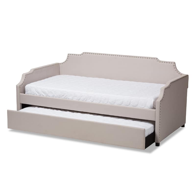 Contemporary Twin Size Daybed with Roll Out Trundle Guest Bed