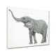 preview thumbnail 3 of 1, Porch & Den Dusty Modern Grey Elephant Portrait Gallery Wrapped Canvas