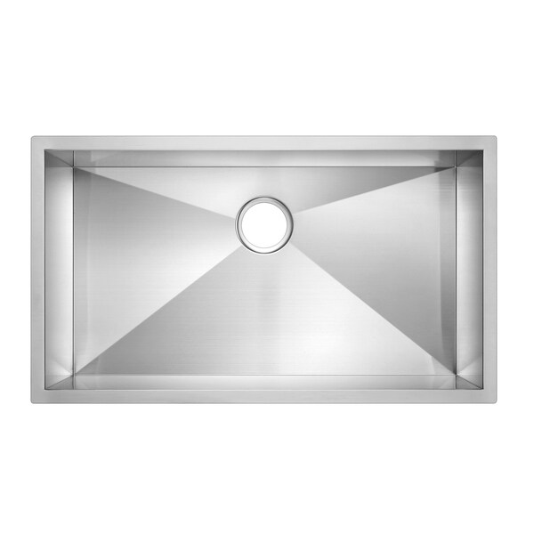 33"X19" Single Bowl 16g SS Undermount Kitchen Sink. Opens flyout.