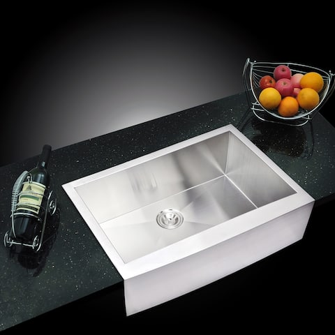 33"X22" Single Bowl 16g SS Apron Kitchen Sink