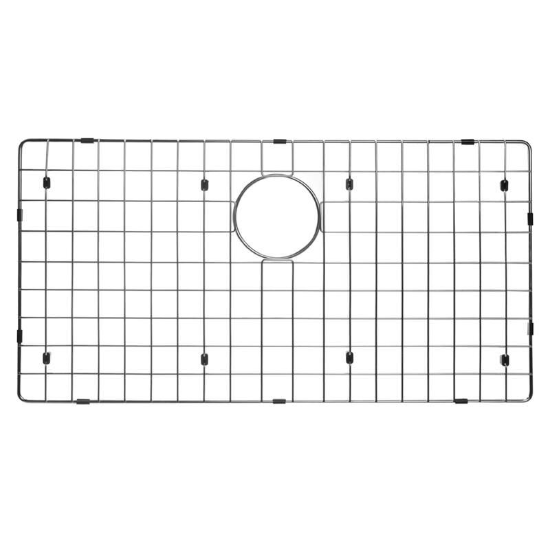 33"X22" Single Bowl 16g SS Drop-In Kitchen Sink w Strainer, Grid