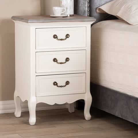 Copper Grove Salzburg French Country Cottage 3-drawer Nightstand