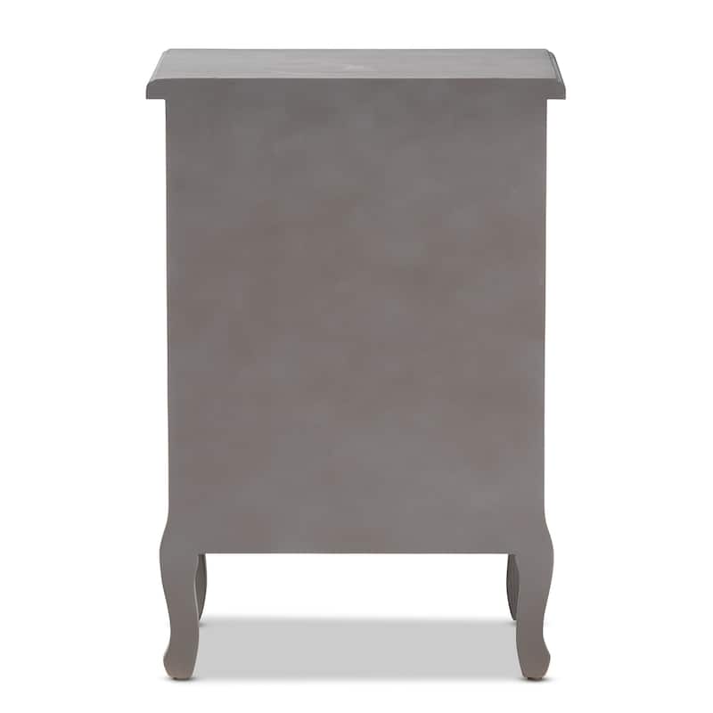 Baxton Studio Capucine Antique French Country Cottage Wood 3-Drawer End Table