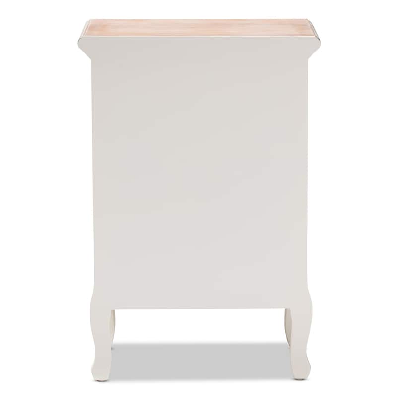 Baxton Studio Capucine Antique French Country Cottage Wood 3-Drawer End Table