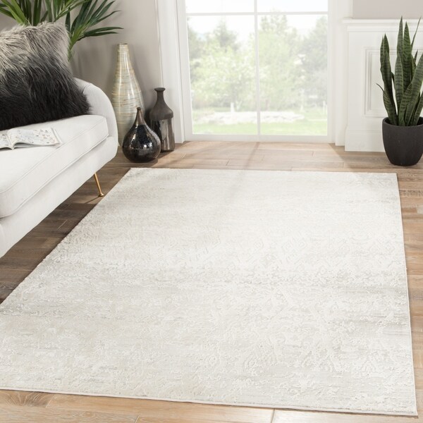 Adalaide Geometric Ivory/ Gray Area Rug - 2' x 3'