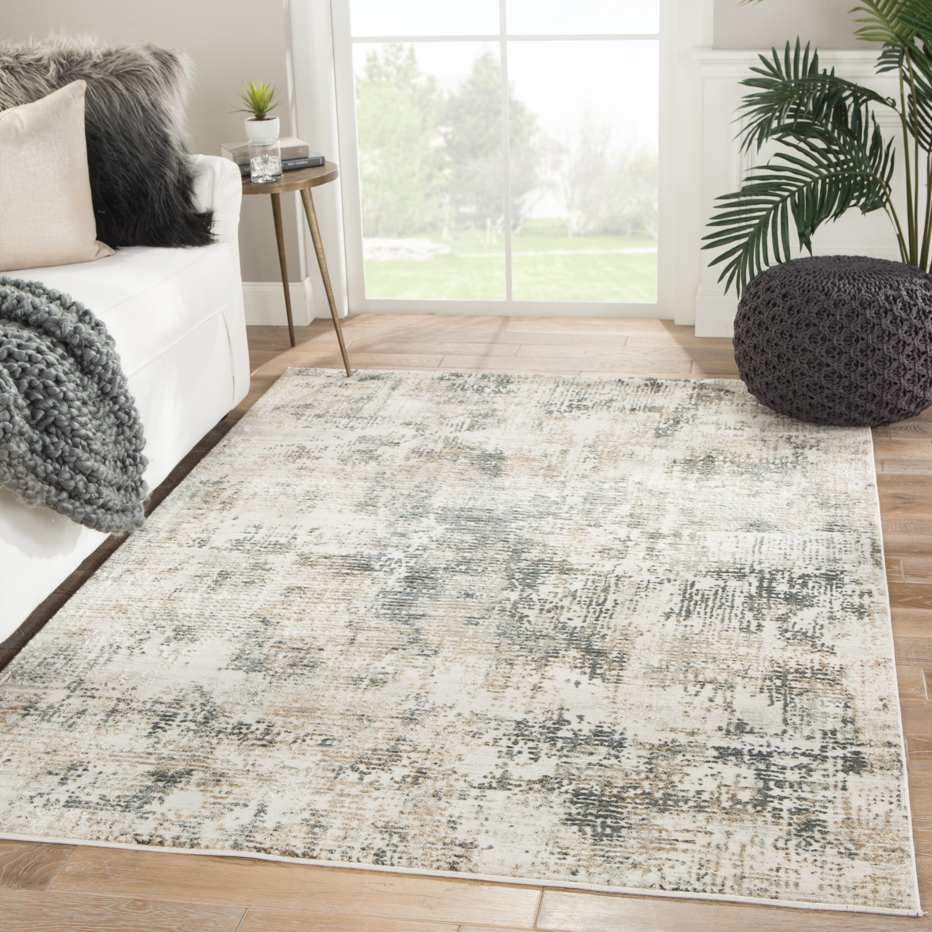 Buy Area Rugs Online At Overstock Our Best Rugs Deals   Caden Grey And Ivory Abstract Area Rug 76 X 96 5b61e76c F95b 4e62 9d01 6e4889f3a60f 