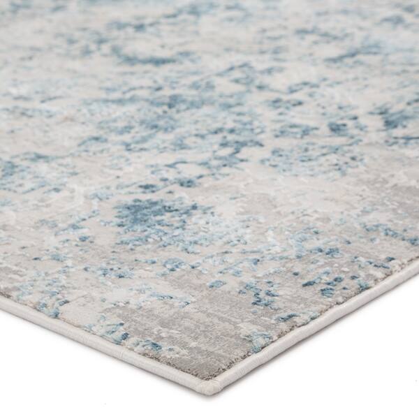 Lise Damask Blue Ivory Area Rug 8 10 X 12 On Lise Damask Blue Ivory Area Rug 8