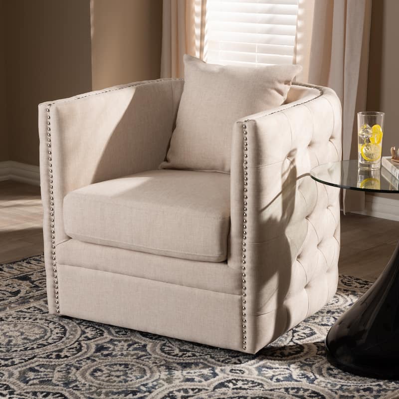 Contemporary Fabric Swivel Chair
