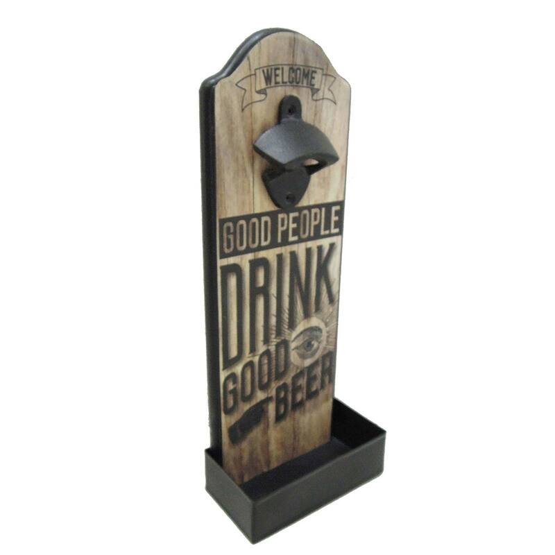 Modern Home Wall Mounted Bottle Opened w/Cap Catcher