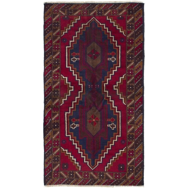 ECARPETGALLERY Hand-knotted Kazak Red Wool Rug